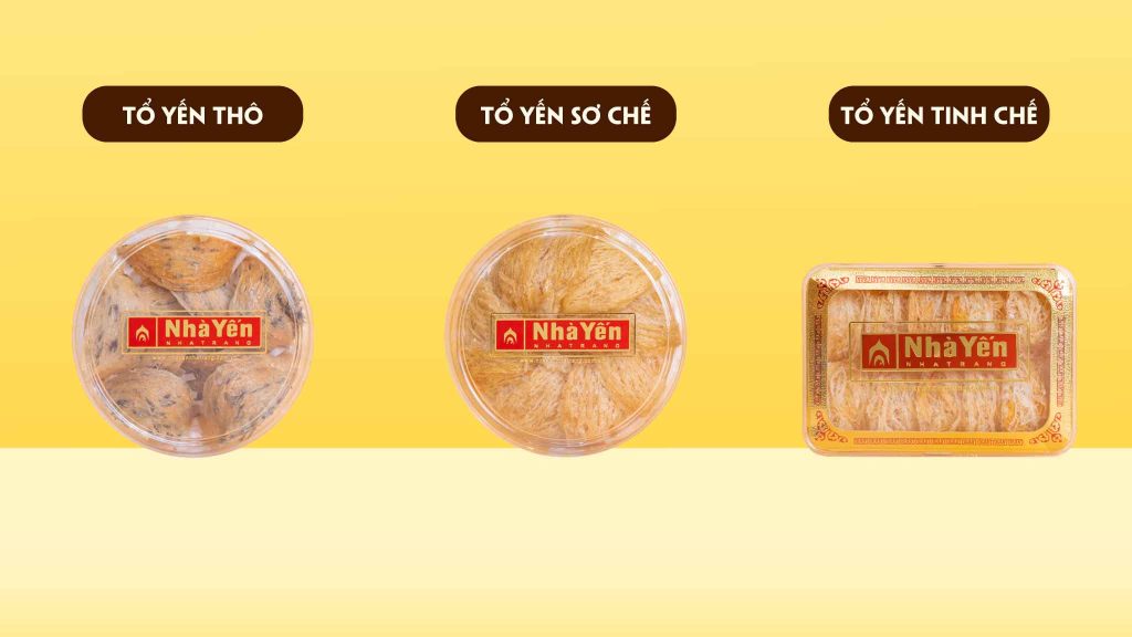 Phân loại sản phẩm yến sào